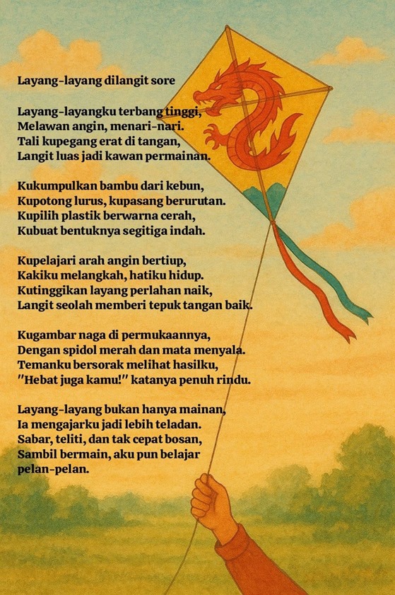 Cover Puisi Pelangi Diujung Langit