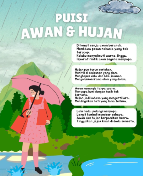 Cover Puisi Awan dan Hujan